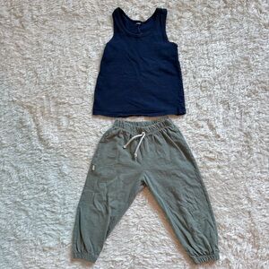 Childhoods Clothing Slub Vintage Sweatpant and Tank Top Set - 3T